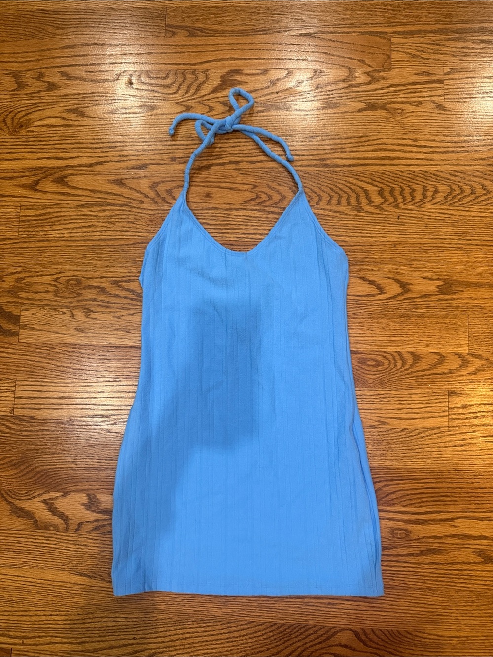 Wild Fable Blue Backless Halter Mini Dress